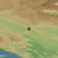 Shaded relief of the 52 km around Grude, drawn from the GMTED2010 grid