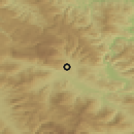Shaded relief of the 52 km around Guča Gora, drawn from the GMTED2010 grid