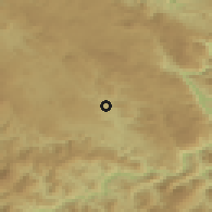 Shaded relief of the 52 km around Gučevo, drawn from the GMTED2010 grid