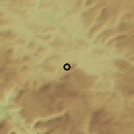 Shaded relief of the 52 km around Hadžići, drawn from the GMTED2010 grid