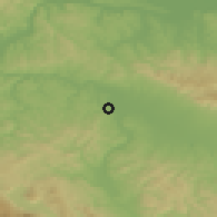 Shaded relief of the 52 km around Hambarine, drawn from the GMTED2010 grid