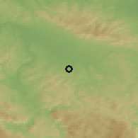 Shaded relief of the 52 km around Hrvaćani, drawn from the GMTED2010 grid