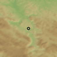 Shaded relief of the 52 km around Humići, drawn from the GMTED2010 grid