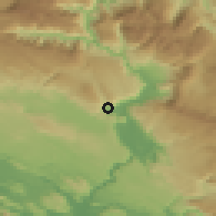 Shaded relief of the 52 km around Ilići, drawn from the GMTED2010 grid