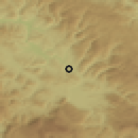 Shaded relief of the 52 km around Ilijaš, drawn from the GMTED2010 grid