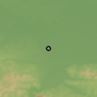 Shaded relief of the 52 km around Bijeljina, drawn from the GMTED2010 grid