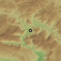 Shaded relief of the 52 km around Jablanica, drawn from the GMTED2010 grid