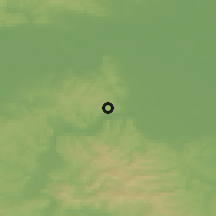 Shaded relief of the 52 km around Jakeš, drawn from the GMTED2010 grid