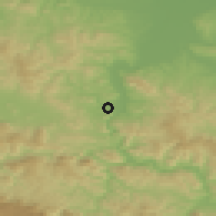 Shaded relief of the 52 km around Jardan, drawn from the GMTED2010 grid