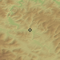 Shaded relief of the 52 km around Kakanj, drawn from the GMTED2010 grid