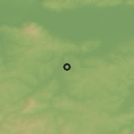Shaded relief of the 52 km around Kalenderovci, drawn from the GMTED2010 grid