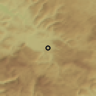 Shaded relief of the 52 km around Kasindo, drawn from the GMTED2010 grid