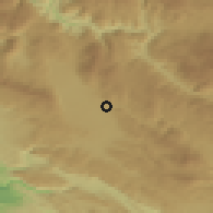 Shaded relief of the 52 km around Kifino Selo, drawn from the GMTED2010 grid