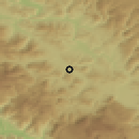 Shaded relief of the 52 km around Kiseljak, drawn from the GMTED2010 grid