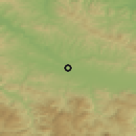 Shaded relief of the 52 km around Kiseljak, drawn from the GMTED2010 grid