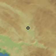 Shaded relief of the 52 km around Bileća, drawn from the GMTED2010 grid