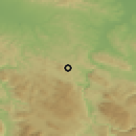 Shaded relief of the 52 km around Kola, drawn from the GMTED2010 grid