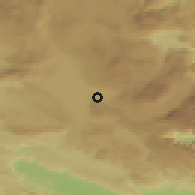 Shaded relief of the 52 km around Kongora, drawn from the GMTED2010 grid