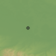 Shaded relief of the 52 km around Kopanice, drawn from the GMTED2010 grid