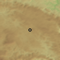 Shaded relief of the 52 km around Košutica, drawn from the GMTED2010 grid