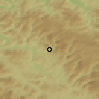 Shaded relief of the 52 km around Kraljevska Sutjeska, drawn from the GMTED2010 grid