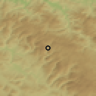 Shaded relief of the 52 km around Kralupi, drawn from the GMTED2010 grid