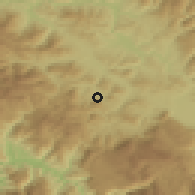 Shaded relief of the 52 km around Kreševo, drawn from the GMTED2010 grid