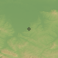 Shaded relief of the 52 km around Kriškovci, drawn from the GMTED2010 grid