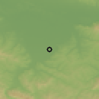 Shaded relief of the 52 km around Kukulje, drawn from the GMTED2010 grid