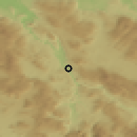 Shaded relief of the 52 km around Kulen Vakuf, drawn from the GMTED2010 grid