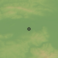 Shaded relief of the 51 km around Liješće, drawn from the GMTED2010 grid