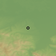 Shaded relief of the 52 km around Ljeljenča, drawn from the GMTED2010 grid
