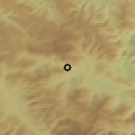 Shaded relief of the 52 km around Maline, drawn from the GMTED2010 grid