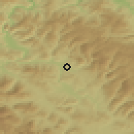 Shaded relief of the 52 km around Bjelavići, drawn from the GMTED2010 grid