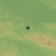 Shaded relief of the 51 km around Međuvođe, drawn from the GMTED2010 grid