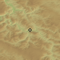 Shaded relief of the 52 km around Mioče, drawn from the GMTED2010 grid