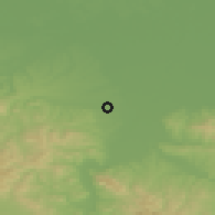 Shaded relief of the 52 km around Modran, drawn from the GMTED2010 grid