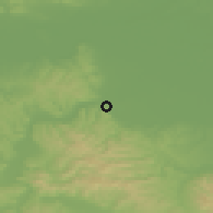 Shaded relief of the 52 km around Modriča, drawn from the GMTED2010 grid