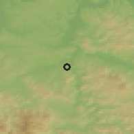 Shaded relief of the 52 km around Mravići, drawn from the GMTED2010 grid