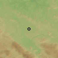 Shaded relief of the 52 km around Mutnik, drawn from the GMTED2010 grid