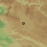 Shaded relief of the 52 km around Nevesinje, drawn from the GMTED2010 grid