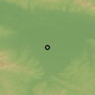 Shaded relief of the 51 km around Nova Topola, drawn from the GMTED2010 grid