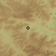 Shaded relief of the 52 km around Novi Travnik, drawn from the GMTED2010 grid