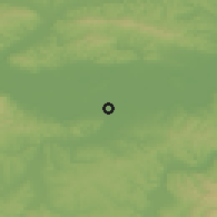 Shaded relief of the 51 km around Novo Selo, drawn from the GMTED2010 grid