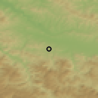 Shaded relief of the 52 km around Omazići, drawn from the GMTED2010 grid