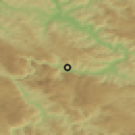 Shaded relief of the 52 km around Osatica, drawn from the GMTED2010 grid
