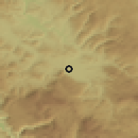 Shaded relief of the 52 km around Blažuj, drawn from the GMTED2010 grid
