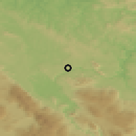 Shaded relief of the 52 km around Ostrožac, drawn from the GMTED2010 grid