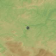 Shaded relief of the 52 km around Otoka, drawn from the GMTED2010 grid