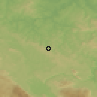 Shaded relief of the 51 km around Pećigrad, drawn from the GMTED2010 grid